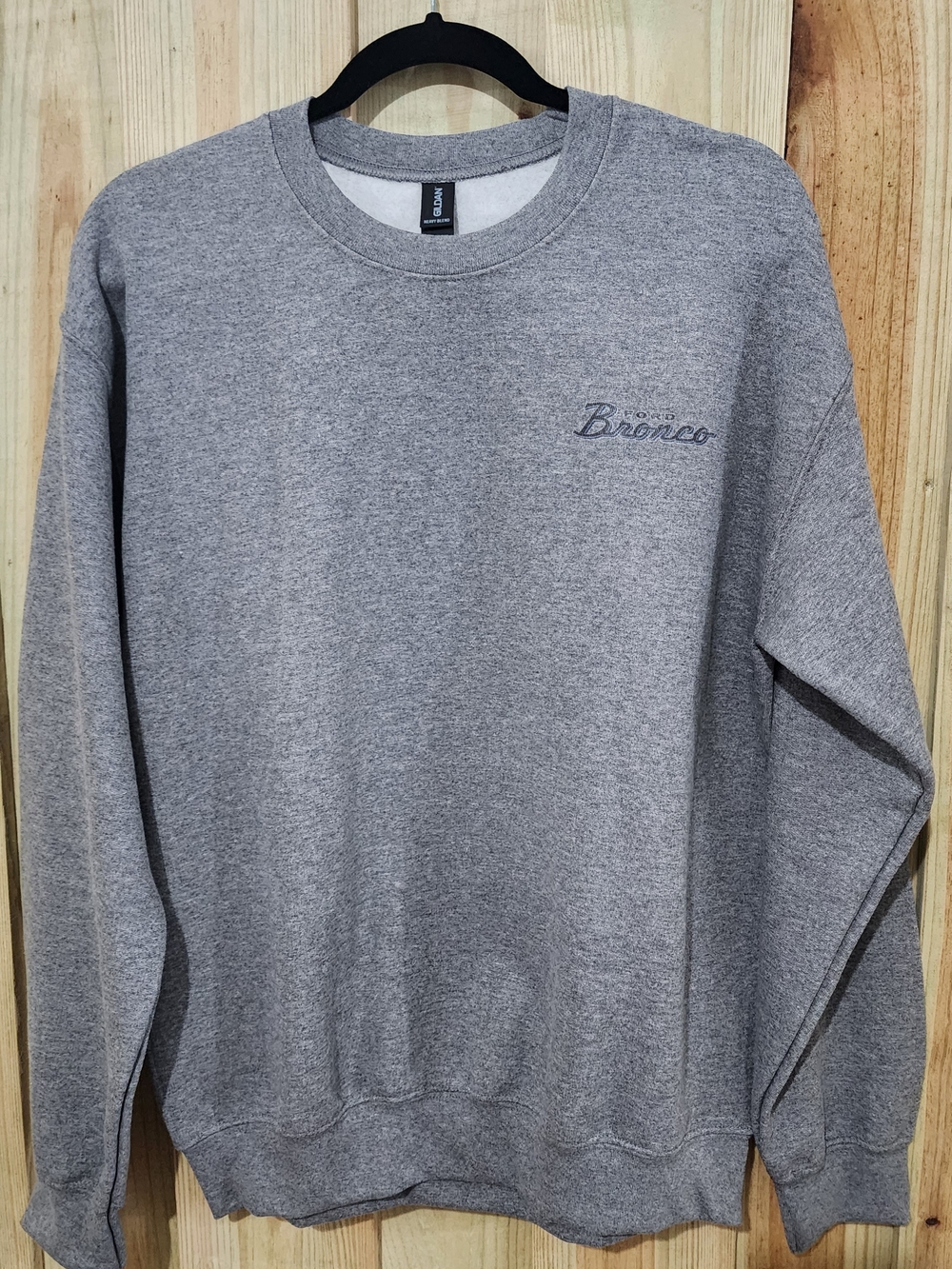 Gildan Gray Crewneck Sweatshirt with Bronco Script.  Brand NEW!! ❤️